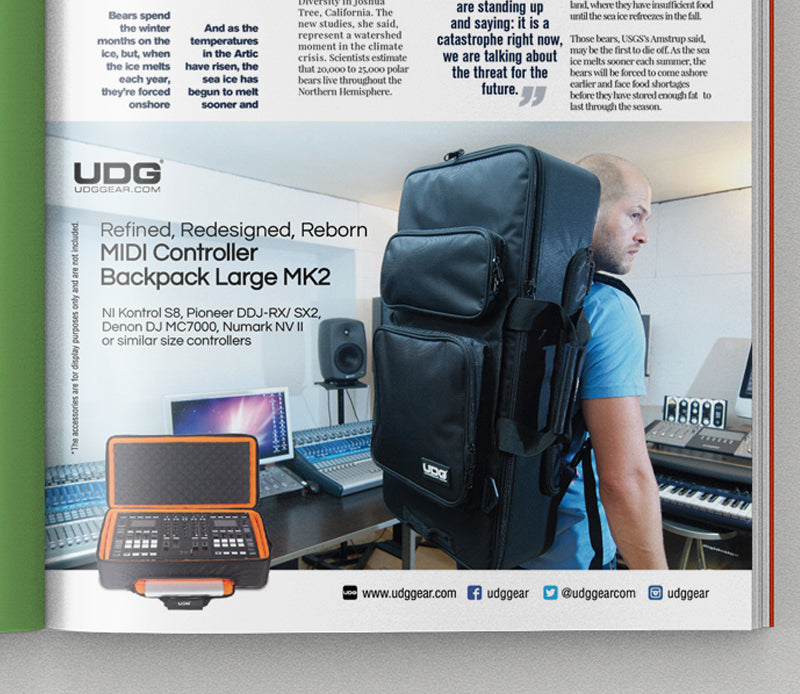 UDG Ultimate MIDI Controller Backpack Large MK2 Print Ads A5 Artwork