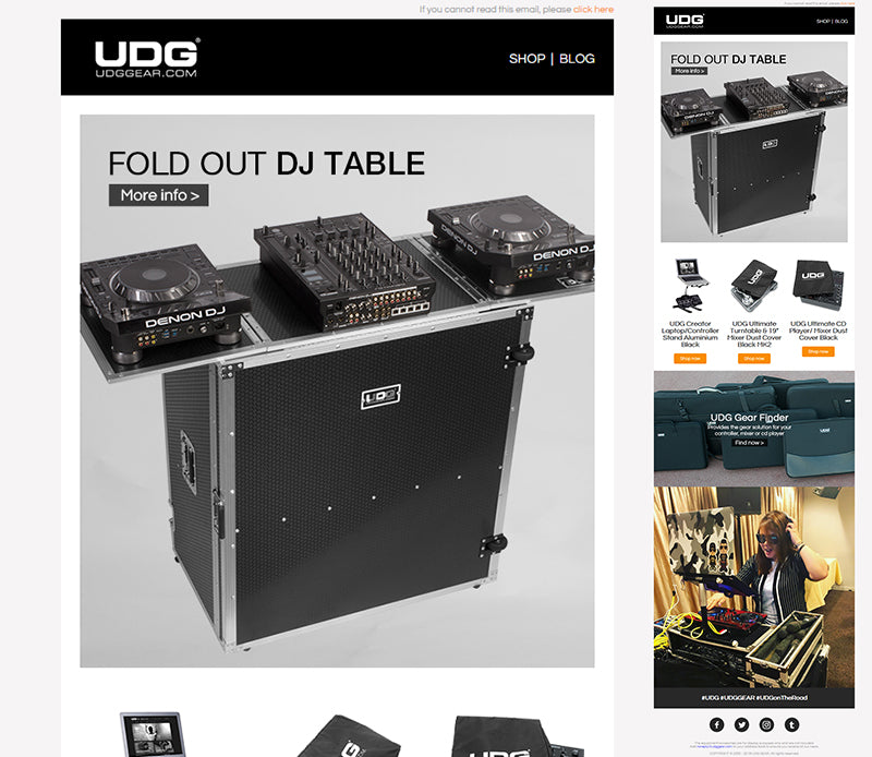 UDG DJ Table - Email Newsletter Template HTML File