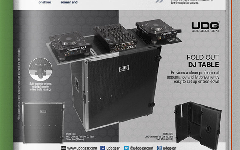 UDG Ultimate Fold Out DJ Table Print Ads A5 Artwork