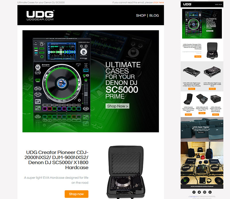 Denon DJ SC5000 Case - Email Newsletter Template HTML File