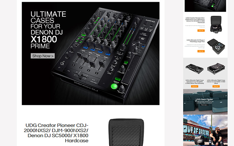 Denon DJ X1800 Case - Email Newsletter Template HTML File