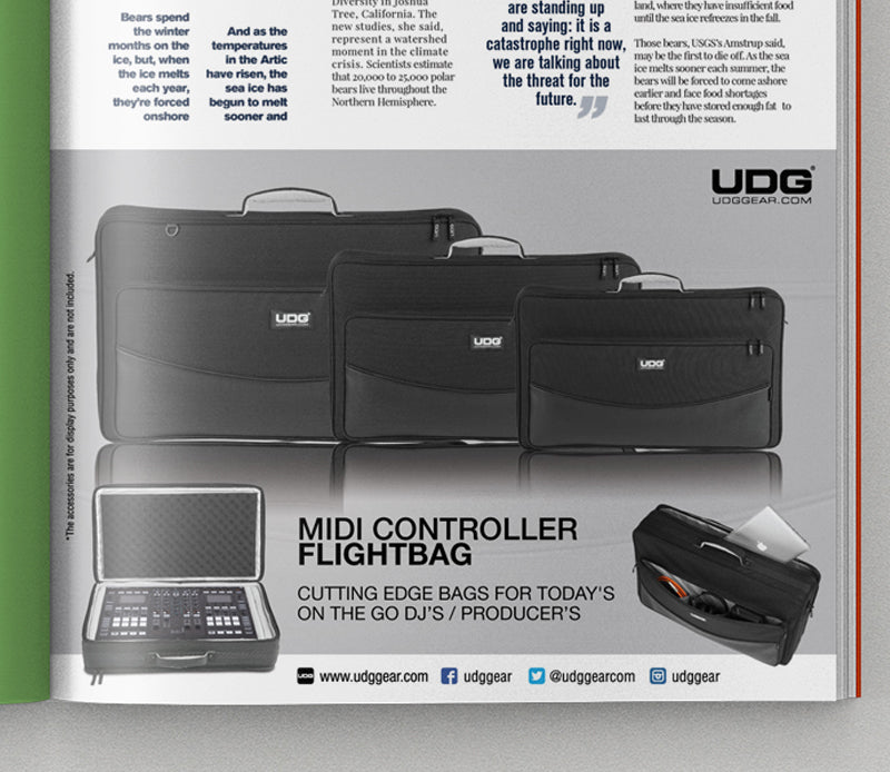 UDG Urbanite MIDI Controller FlightBags Print Ads A5 Artwork