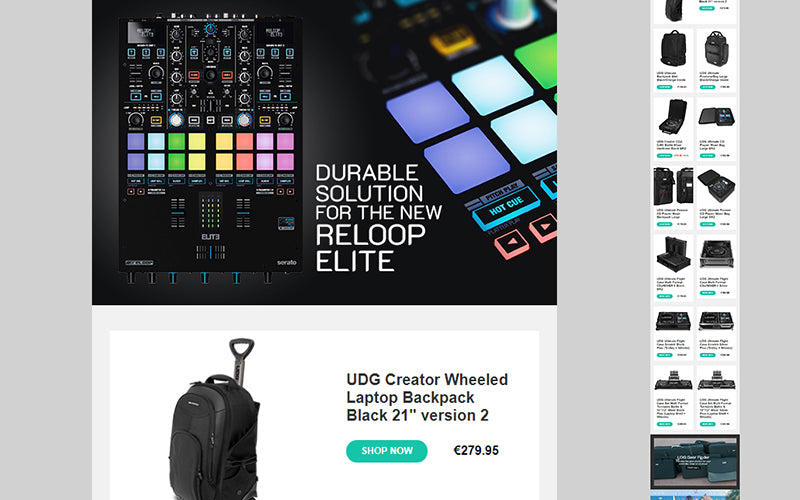 Reloop Elite Bags - Email Newsletter Template HTML File