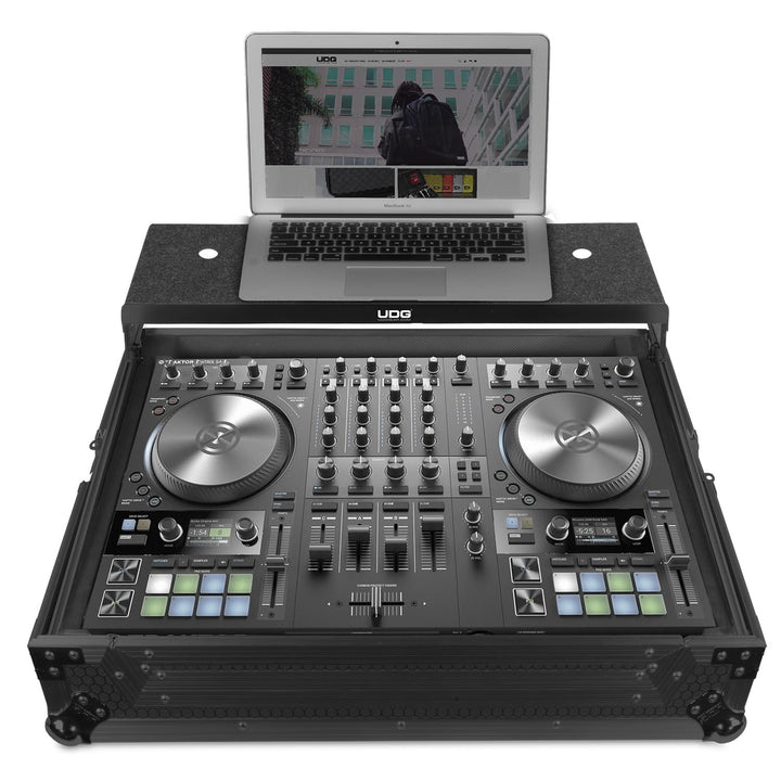 UDG Ultimate Flight Case NI Traktor Kontrol S4 MK3 Black Plus (Laptop Shelf)