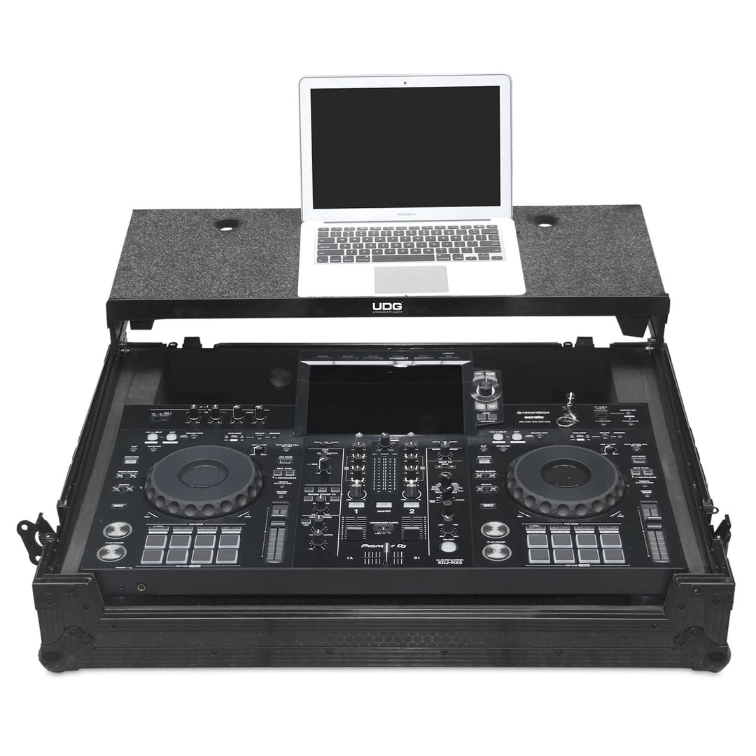 UDG Ultimate Flight Case Pioneer XDJ-RX3 Black Plus (Laptop Shelf + Wheels)