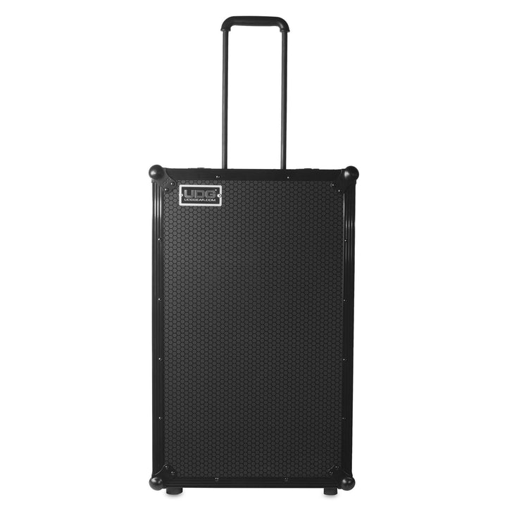 UDG Ultimate Flight Case Single Turntable Battle/ PLX-CRSS12 & 10"/12" Mixer Black Plus (Laptop Shelf, Trolley & Wheels)