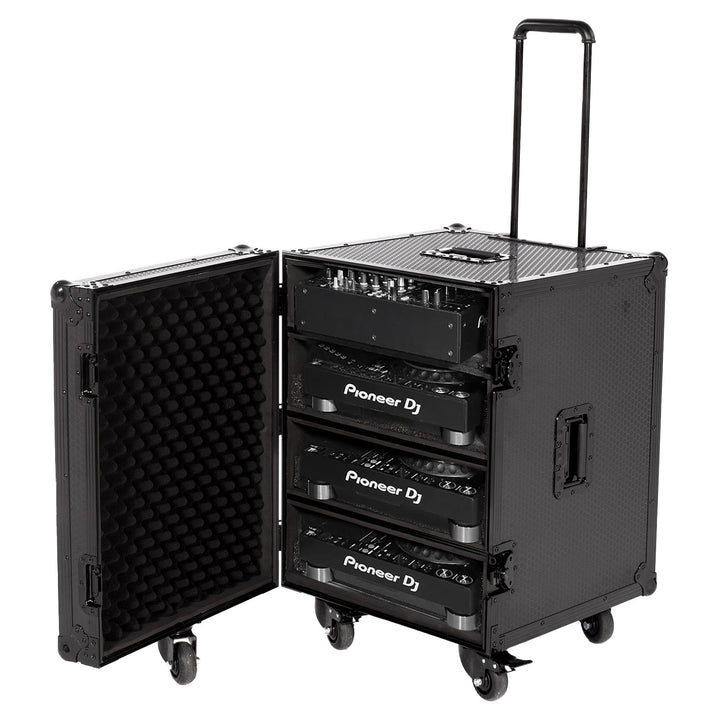 UDG Ultimate Flight Case 4 CDJ/ Mixer Black Plus (Trolley & Spinner Wheels)